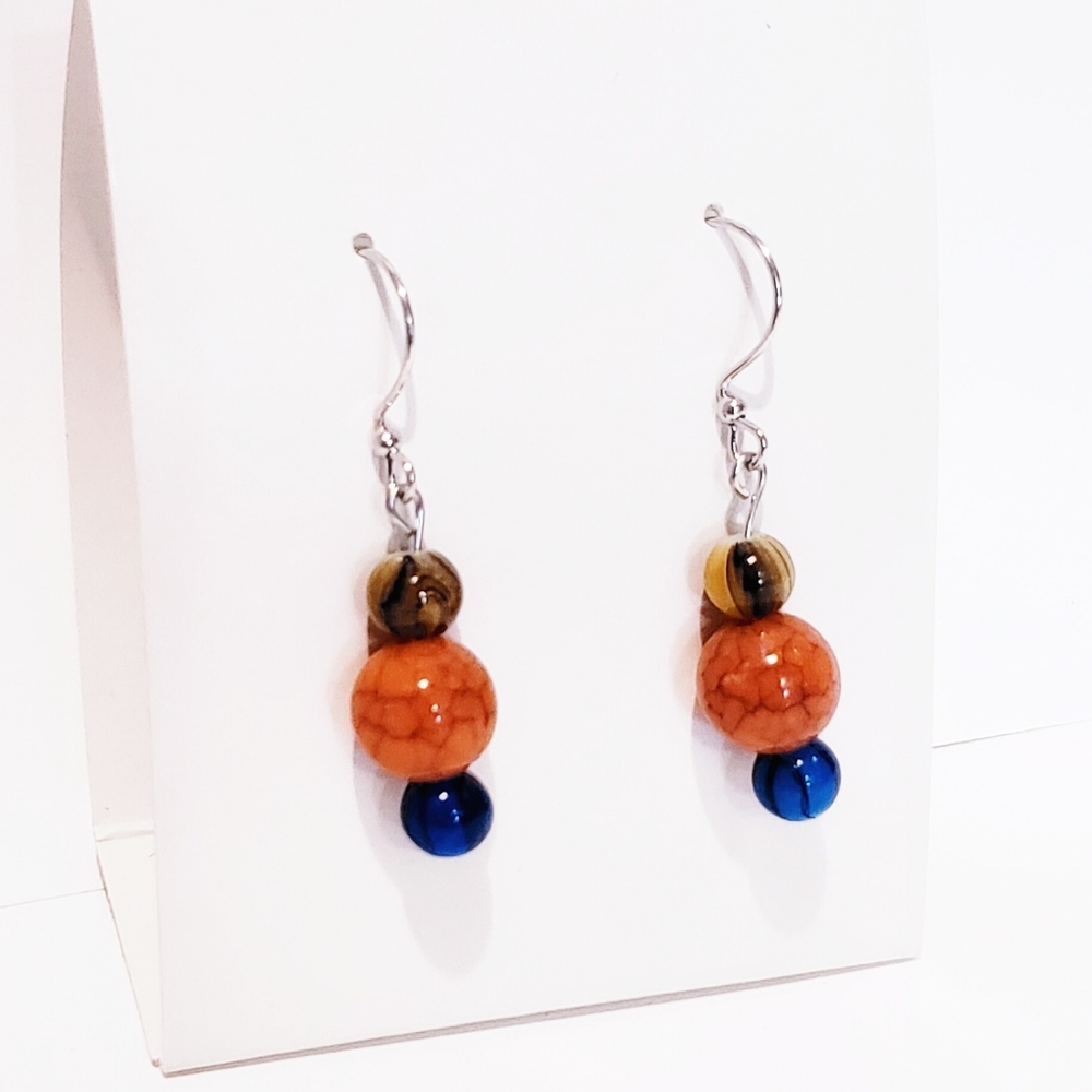 N. Colorful French Hook Earrings